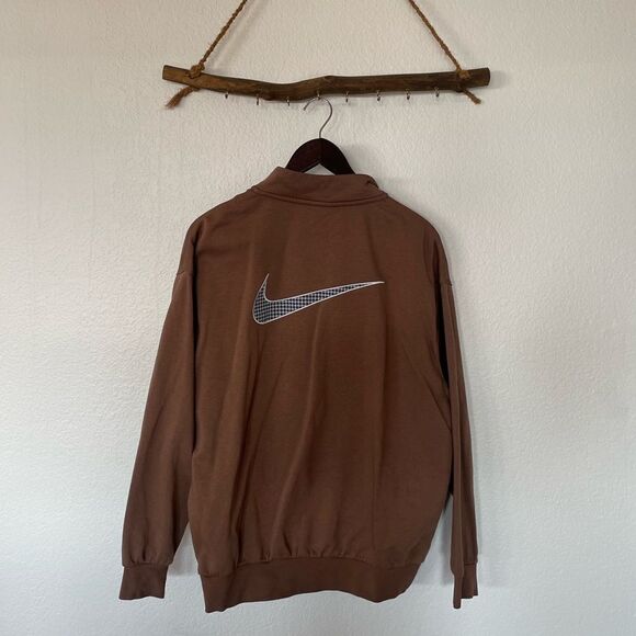 RARE Brown Nike houndstooth pull over - Picture 1 of 3